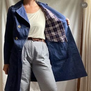 Vintage Italian Denim Trench Coat